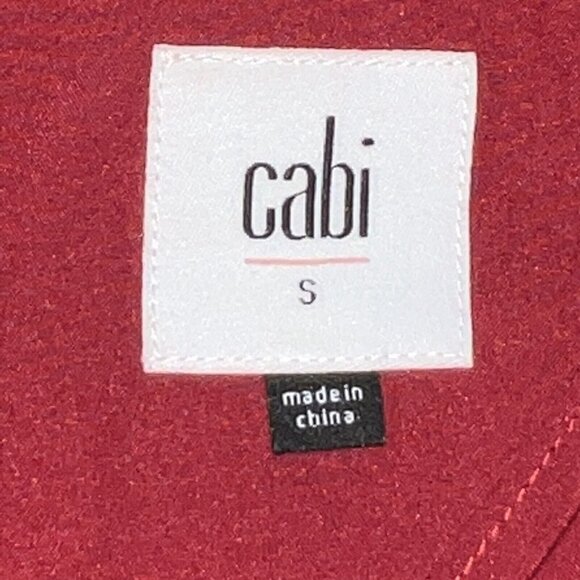 CAbi Style #3546 Red Square Celebration Jacket Women’s Small Houndstooth Ruffles - Picture 8 of 12